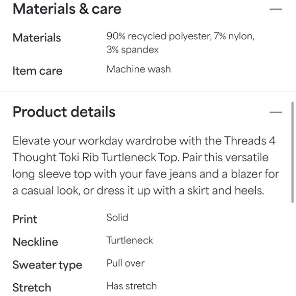 Threads 4 Thought Toki Rib Turtleneck Sweater in Evergreen - Picture 5 of 5